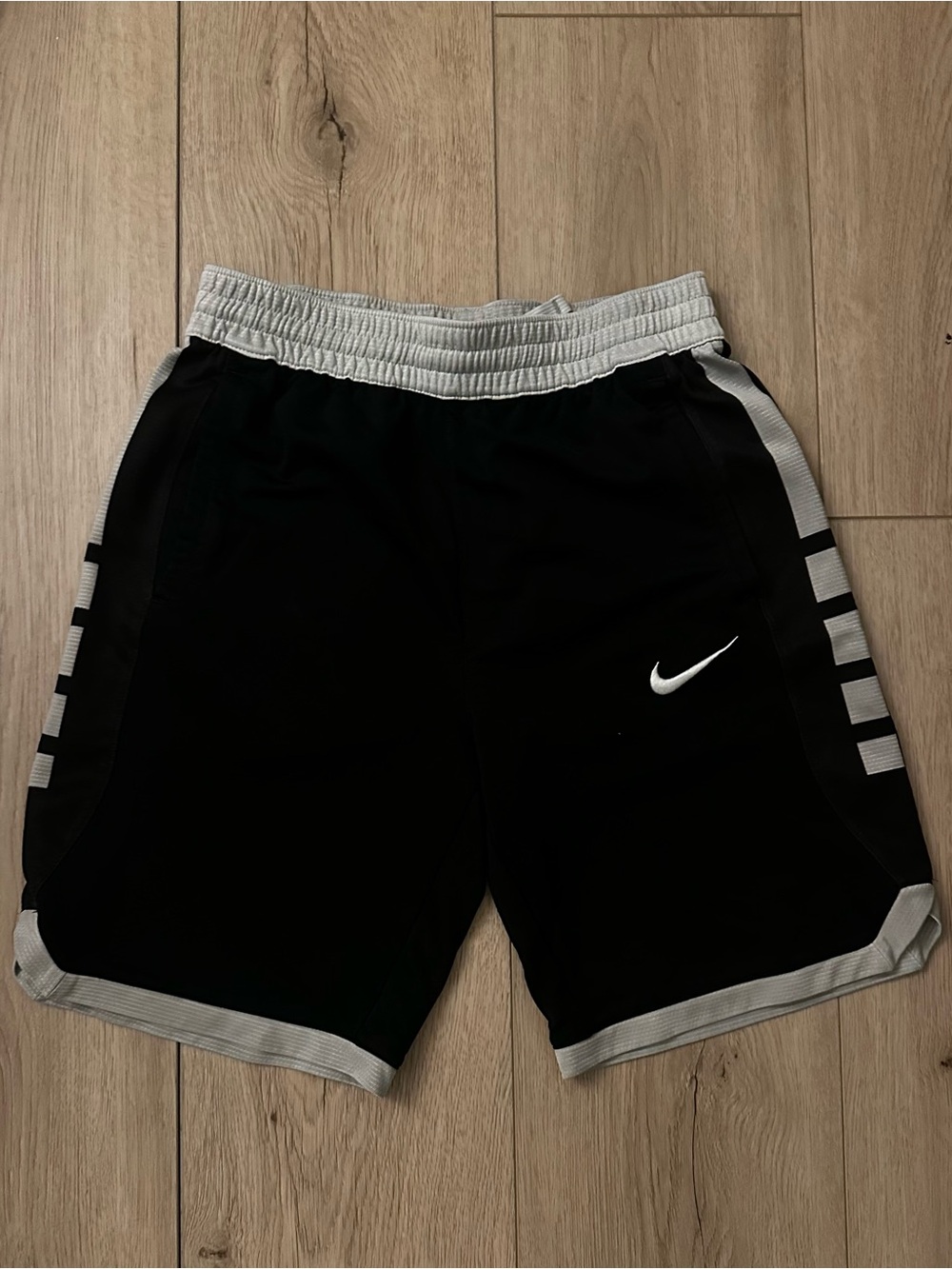 Nike Men’s Black Athletic Shorts with White Trim